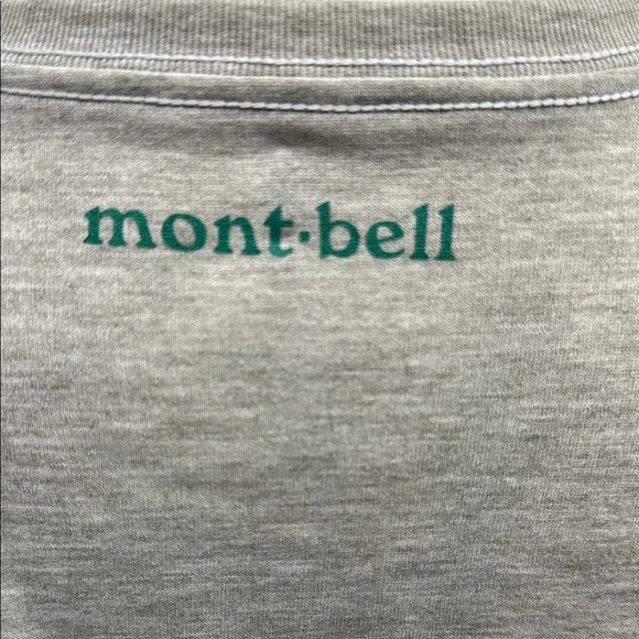 Mont-bell Gray and Green Short Sleeve Tee with Graphic Design - Picture 4 of 5
